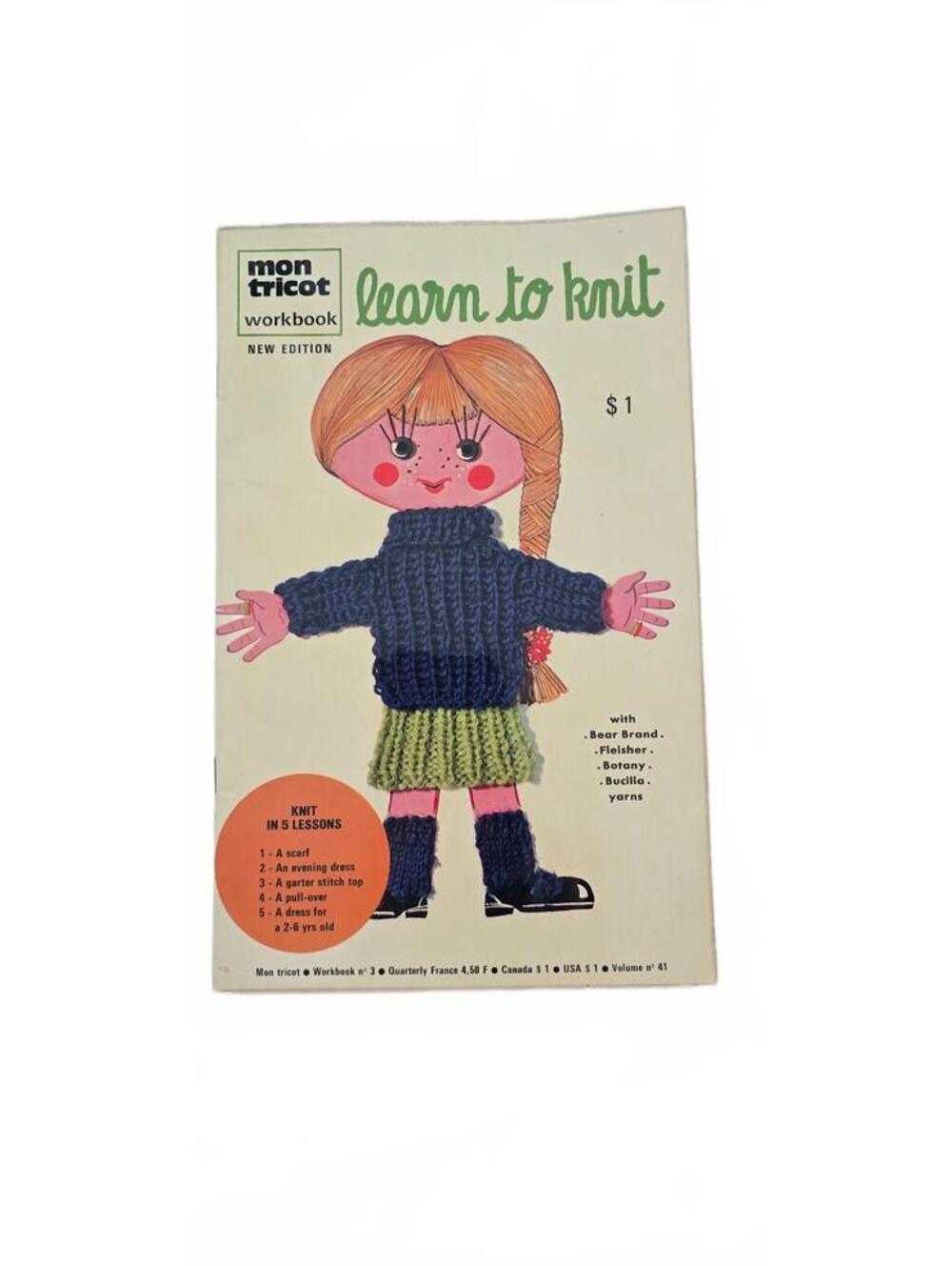 Mon Tricot Learn to Knit Workbook New Edition